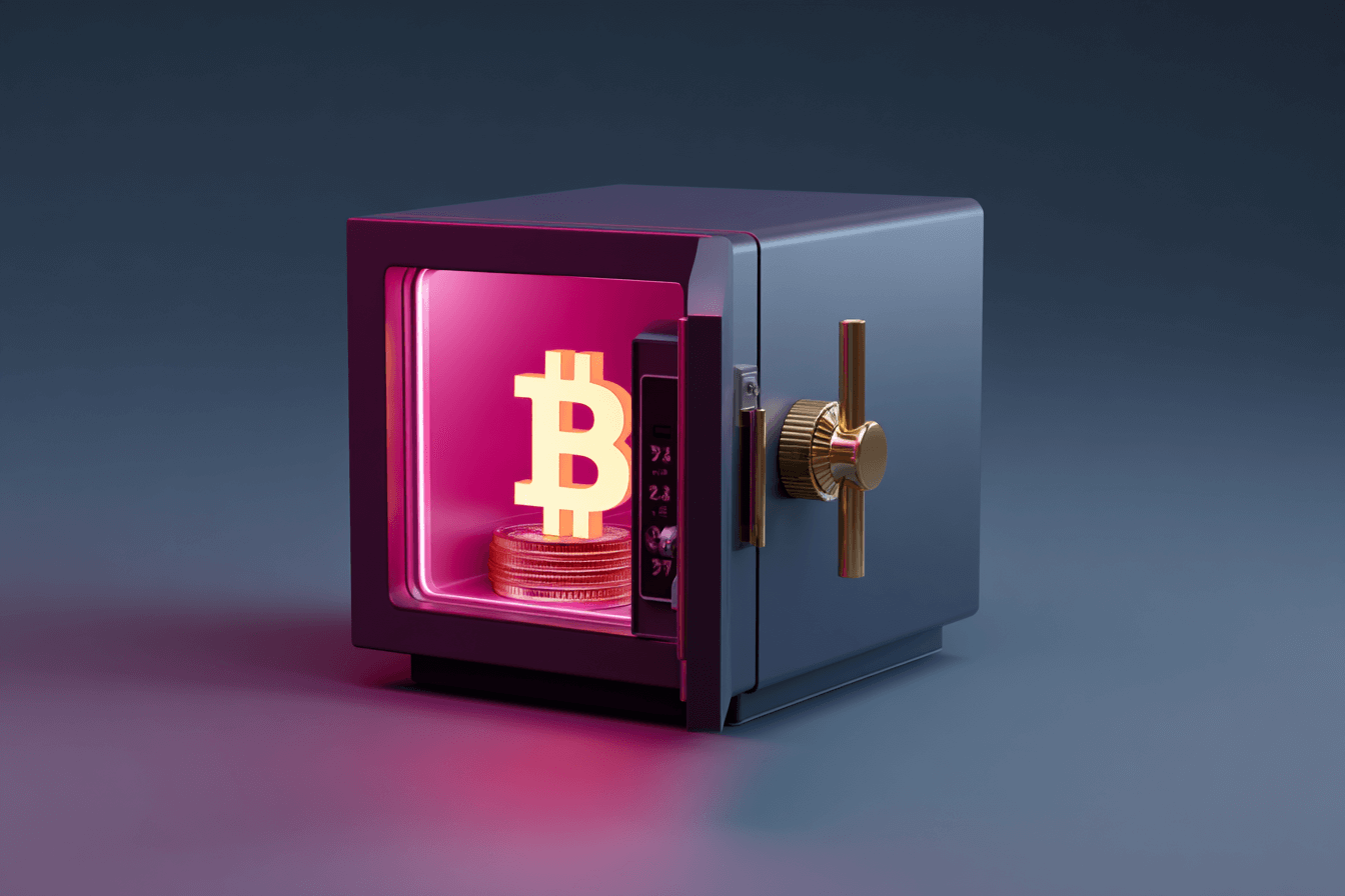 Coffre fort avec du bitcoin